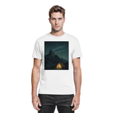 White Arvenzo North Light unisex shirt with a clean front design, showcasing a premium cotton fabric and classic fit.