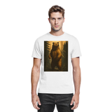 Unisex white Deep Timber shirt by Arvenzo, front view showing classic collar and button-down design.