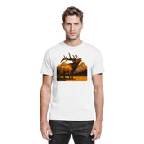 White Arvenzo Elk Meadow unisex shirt featuring a front view with a sleek design and comfortable fit.