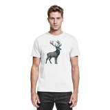 White Arvenzo Mist Crown unisex shirt front view, premium quality casual shirt with a stylish crown graphic design.