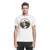 White unisex Open Ground shirt by Arvenzo, front view showcasing a clean, premium design and comfortable fit.