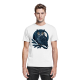 White unisex Night Watch shirt by Arvenzo, front view showcasing comfortable fit and clean design.